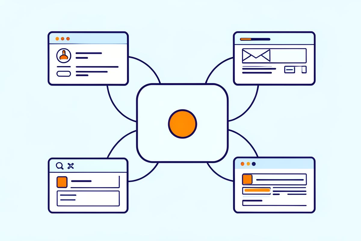 Assistente collegato a scheda prodotto, email, post social e pagina del sito
